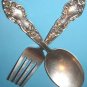 Sterling Baby Fork & Spoon Meadow Rose by Watson ca 1907