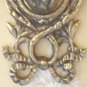 Vintage Decorative 3 Branch Bronzed Candle Wall Sconce