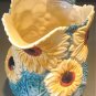 Vintage 1988 3 QT Fitz & Floyd Pottery Sunflower Pitcher