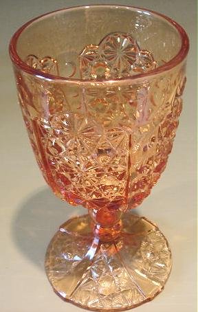 EAPG Daisy & Button and Thumbprint Panel Goblet ca 1886 Stem