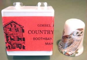 Vintage Porcelain Owl Thimble #5