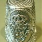 Exquisite  Vintage Silver Thimble #11 Crown and Shield