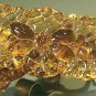 RARE PR Mid 20C Tiebacks Amber Pattern Glass Akro Agate Co Cherry Blossom