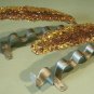 RARE PR Mid 20C Tiebacks Amber Pattern Glass Akro Agate Co Cherry Blossom