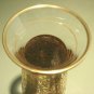 Vintage Crystal Bud Vase with Gold Overlay
