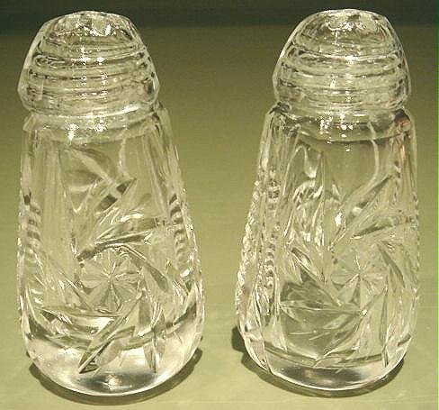 Cut glass salt and pepper best sale shakers