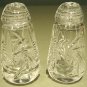 Vintage Cut Glass Crystal Salt & Pepper Shakers Set