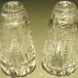 Vintage Cut Glass Crystal Salt & Pepper Shakers Set