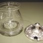 Etched Crystal Jam Preserves Jar Pot S Kirk & Son REPOUSSE Sterling Lid