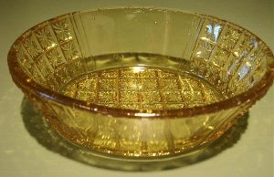 Rare Amber EAPG Oval Daisy & Flat Panel Dish 6 Available