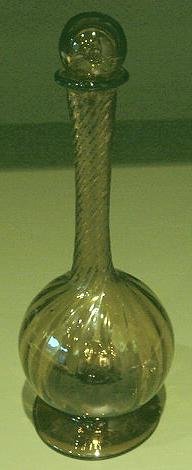 Handsome Vintage Amber Decanter or Cruet