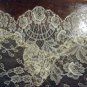 Vintage Ecru All Lace Tablecloth, Pieced Cloth #81