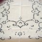 Vintage European Linen & Lace HANDMADE Tablecloth, Needlepoint & Filet Lace, Cloth #89