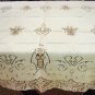 Vintage Linen & Needlepoint Lace HANDMADE Tablecloth, Cloth #87