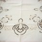 Vintage Linen & Needlepoint Lace HANDMADE Tablecloth, Cloth #87