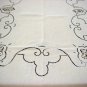 Vintage HANDMADE Linen Tablecloth, Filet & Needlepoint Lace, Cloth #88