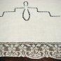 Vintage HANDMADE Linen Tablecloth, Filet & Needlepoint Lace, Cloth #88