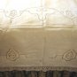 Vintage HANDMADE Linen Tablecloth, Filet & Needlepoint Lace, Cloth #88