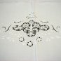 Lovely Vintage HANDMADE Linen & Needlepoint, Filet Lace Tablecloth, Cloth #79