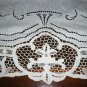 Elaborate Vintage HANDMADE Linen & Needlepoint Lace Tablecloth, Cloth #91