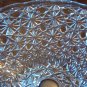 Vintage Large Daisy & Button Pattern Glass Compote Silver Base