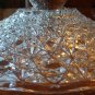 Vintage Large Daisy & Button Pattern Glass Compote Silver Base