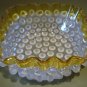 RARE Hobbs Brockunier DEW DROP, FRANCES, Hobnail Square Bowl, ca 1887