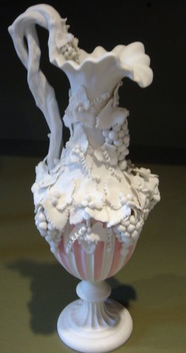 English Parian Ware Ewer Antique Pitcher ca. 1895-1950