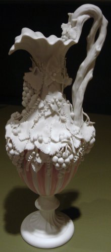 Antique English Parian Ware Ewer Pitcher ca. 1895-1950