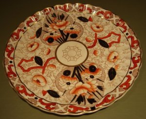 19 C Elaborate Scalloped English Imari Plate