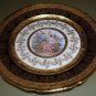 10 3/4" Bohemian Gold Hand Decorated Porcelain Plate Figural Cherubs