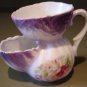 Unique Vintage German Porcelain Shaving Mug Double Bowl