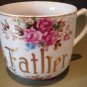 Charming Large Vintage Porcelain Shaving Mug FATHER Floral