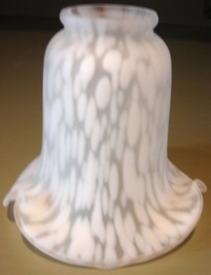 Vintage Glass Light Shade, Lily Shape