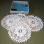 NIB Set 5" Thoresby Bobbin Lace Coasters, Nottingham, England