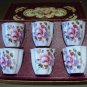Boxed Set 6 Single Porcelain Egg Cups Royal Crown DERBY POSIES