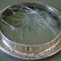 Sterling Silver Repousse & Glass Coaster as is S. KIRK