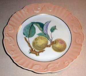 RARE Summer Fruits APPLES 10" DINNER Plate Mottahedeh Portugal