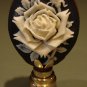 Feminine Rose Cameo Decorative Oval Lamp Finial