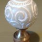 Carved Green Stone Finial for Lamp