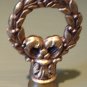 Vintage Brass Laurel Wreath & Ribbon Lamp Finial