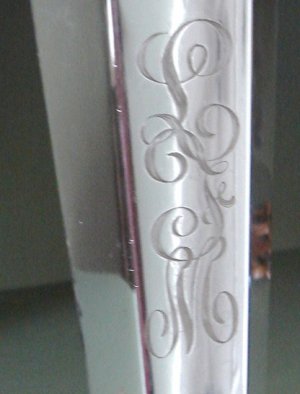 LARGE 17" Vintage Barbour Silver Co. Silver Plated Trumpet Vase Lovely Monogram