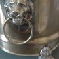 Handsome Brass Cache Pot Lion Head Paw Feet