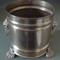 Handsome Brass Cache Pot Lion Head Paw Feet