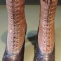 Victorian Leather Ladie's Decorative Display Leather High Top Shoes
