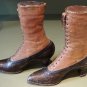 Victorian Leather Ladie's Decorative Display Leather High Top Shoes