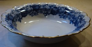 Schumann Bavaria HEIRLOOM Round Vegetable Bowl Blue & White Transferware