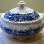 Schumann Bavaria HEIRLOOM Round Covered Vegetable Bowl Blue & White Transferware