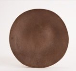 Rosy Rings Round Metal Platter Antiqued Copper Finish