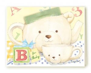 A New Baby Congratulations Tea Cup Greeting Card